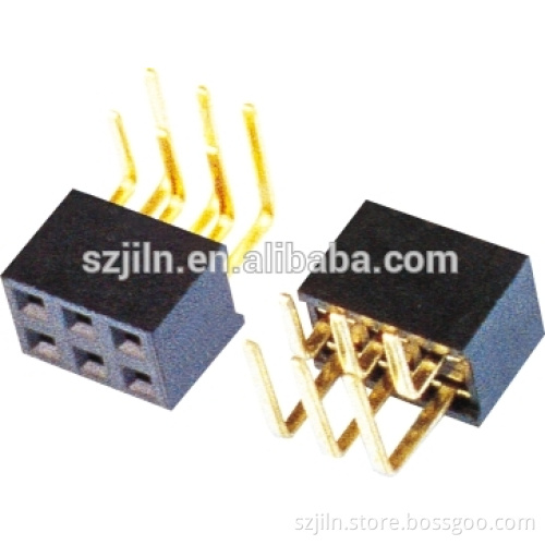 2.54mm pin Female Header Single/Dual Row Right Angle Connector